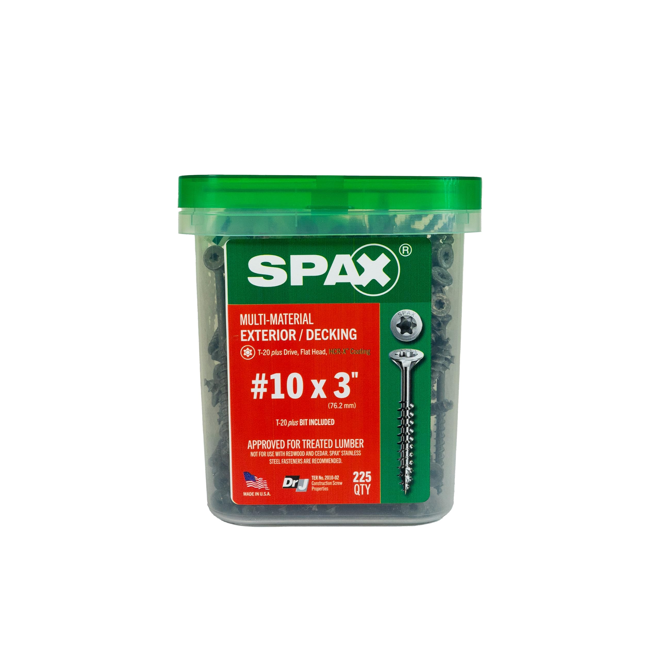 Amazon.com: SPAX #10 x 3 Exterior Flat Head Deck Wood Screws